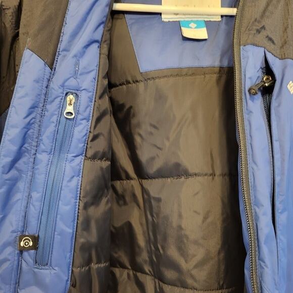 Columbia Onmi-Tech Insulated Waterproof jacket  Blue & Black   Mens size med - Picture 4 of 7